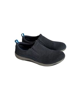 Lands' End Suede Comfort Slip-On Shoes 7.5B Navy Blue